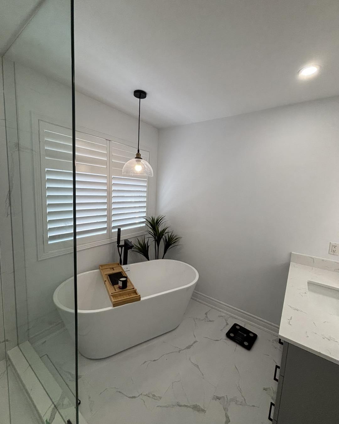 Bathroom renovation completed by Romanos Renovations, GTA