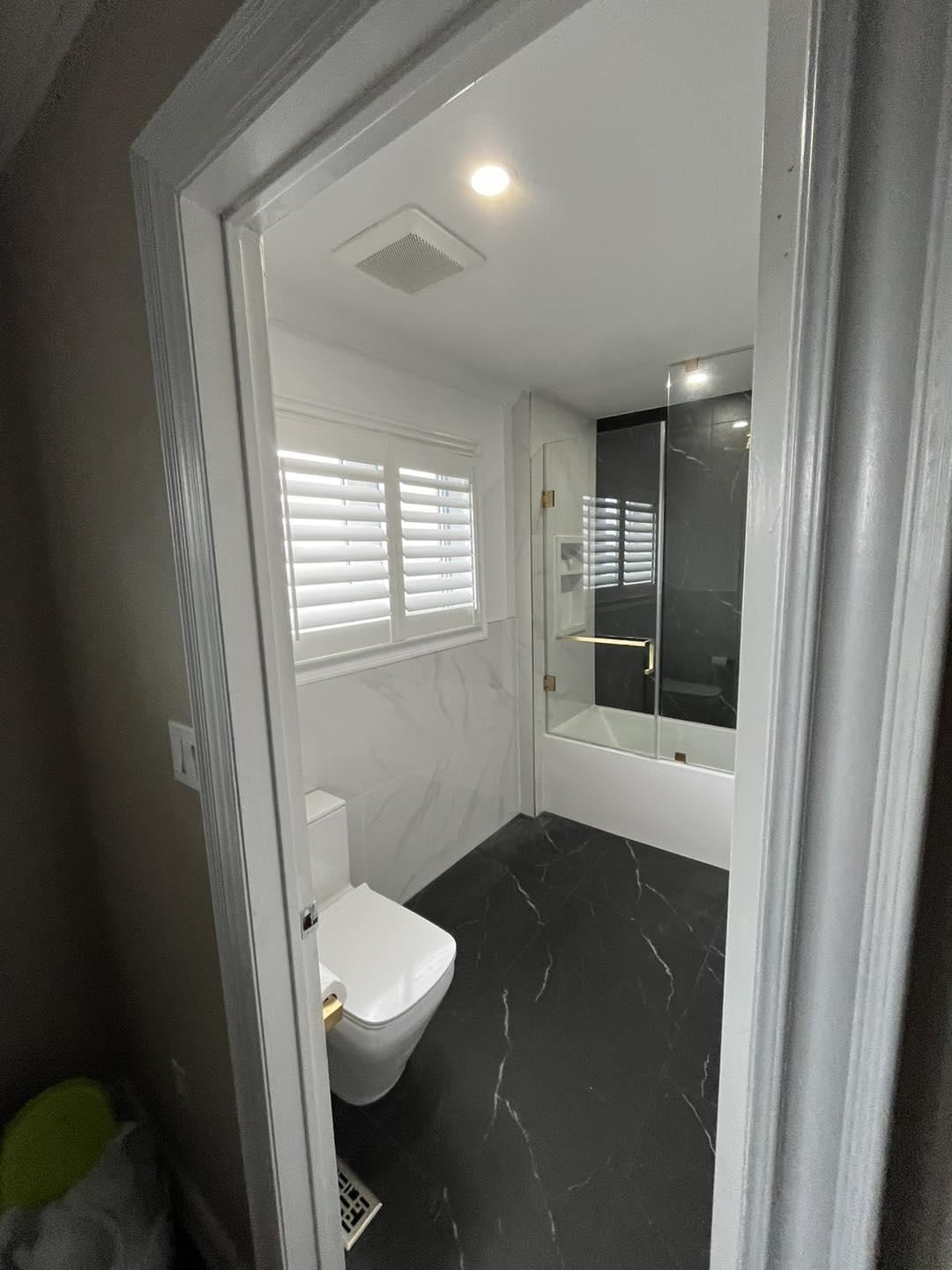 Bathroom renovation completed by Romanos Renovations, GTA